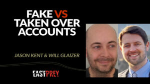 Jason Kent and Will Glazier talk about dating sites, scams, and fake vs taken over accounts.