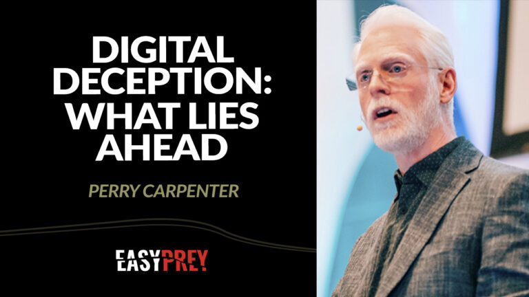 Perry Carpenter talks about AI, digital deception, and how to spot a scammer online.