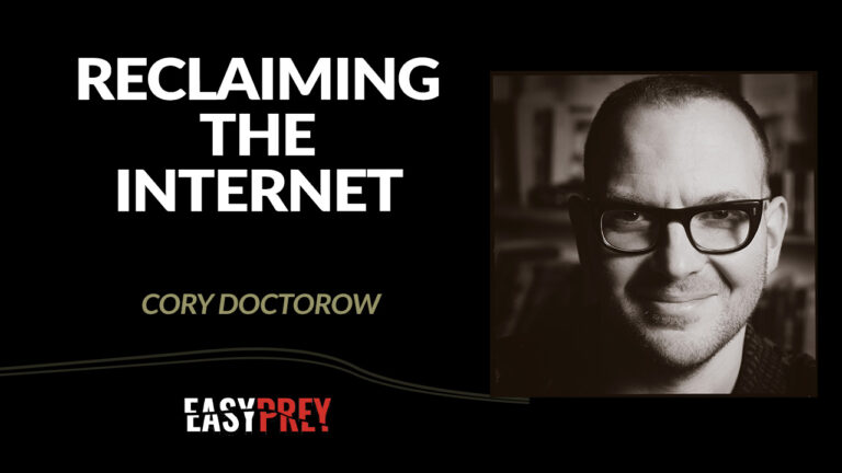 Cory Doctorow talks about internet freedom and taking back the net from big tech.