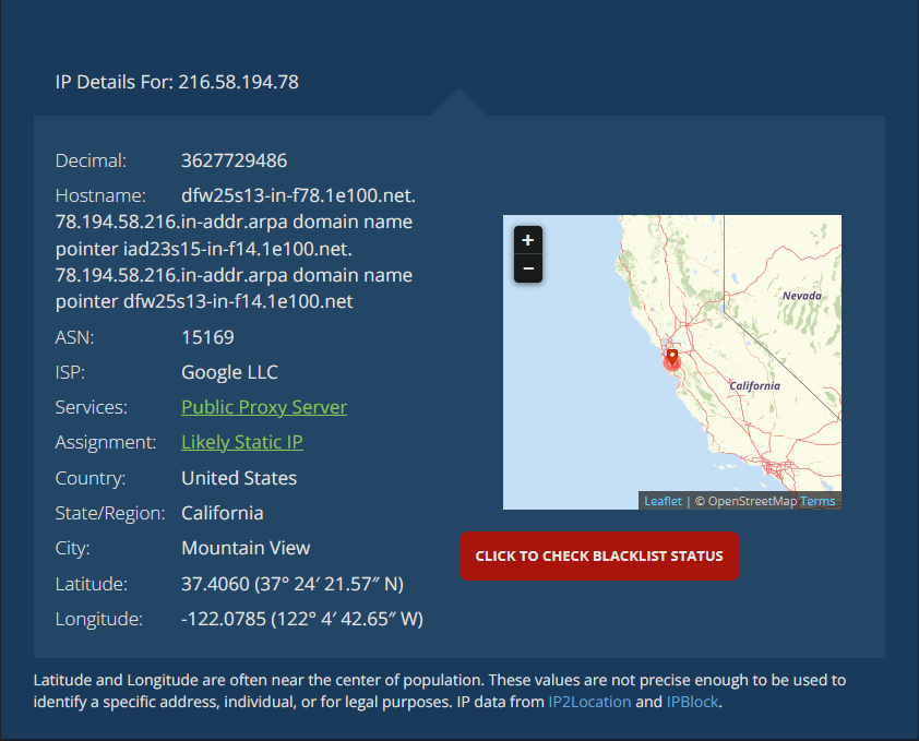 Whois IP Lookup – free online whois tool 