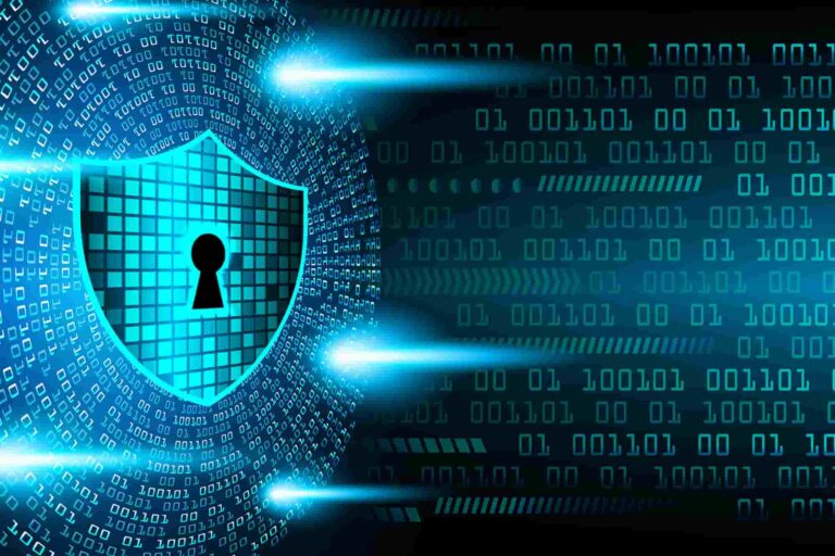 Cybersecurity protocols protecting the digital supply chain, including encryption, access controls, and real-time monitoring.