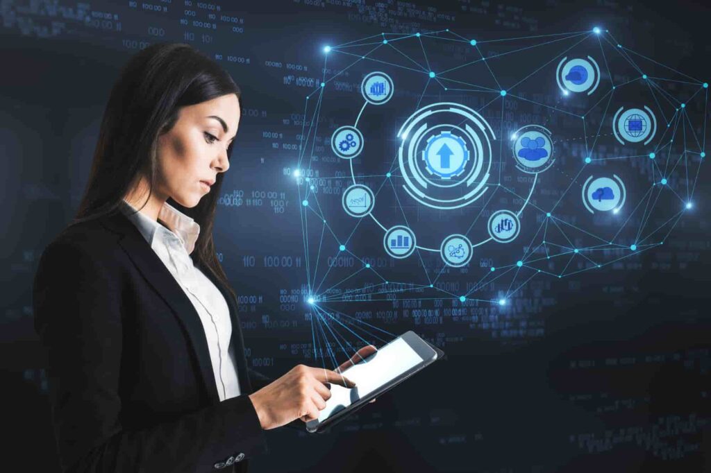 Blockchain giving users direct control over their personal data without intermediaries.