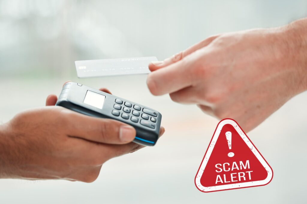 Tap-to-donate at events can be risky if scammers pose as legitimate charities.