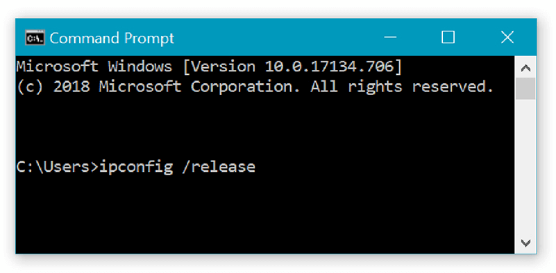 screenshot showing a command prompt