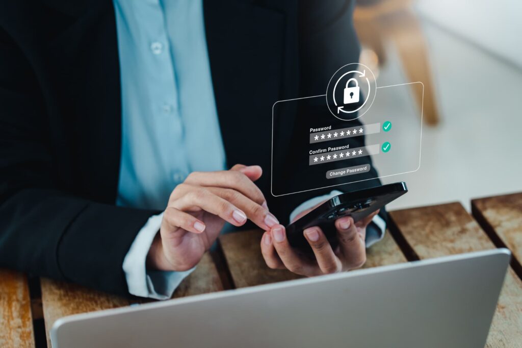 Password reset notifications appear on a smartphone screen, illustrating Spotify’s swift response to the November 2020 credential stuffing attack.
