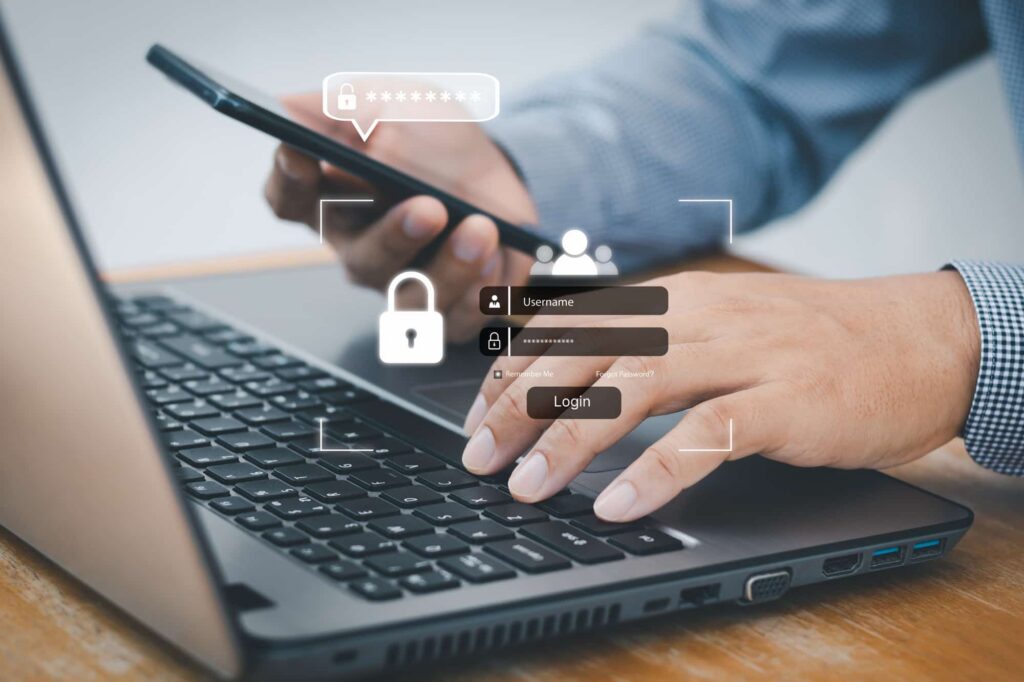 Multi-factor authentication app verifying user identity to help prevent account breaches and cyberattacks.