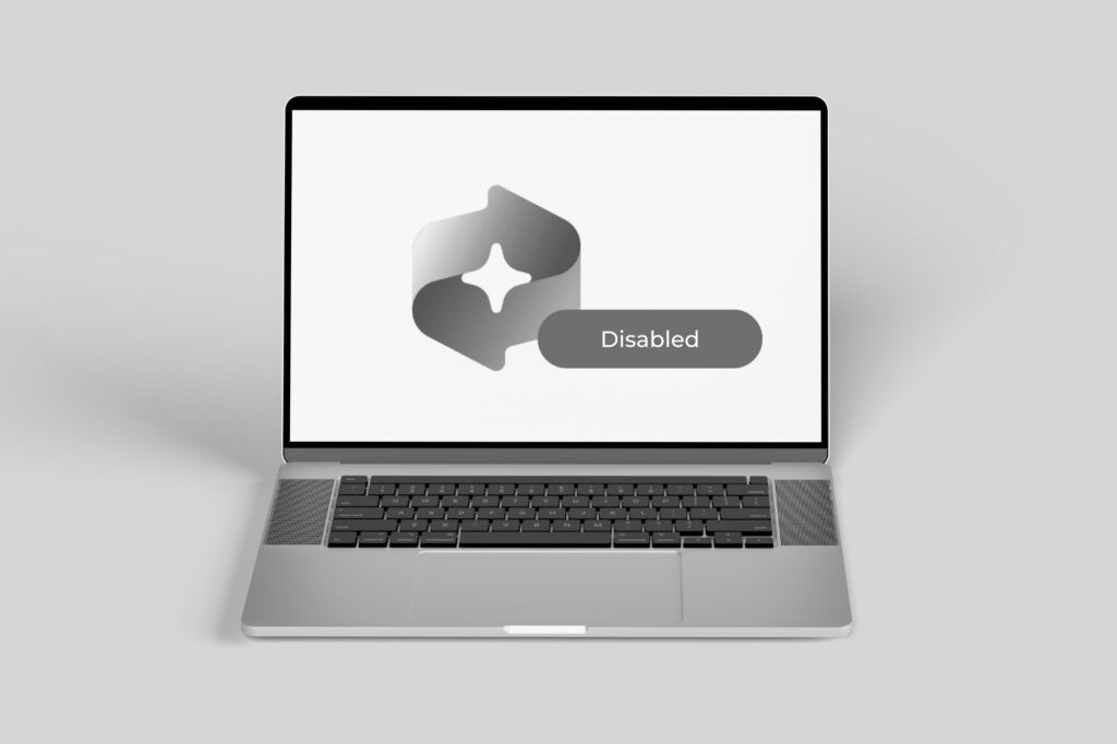 Microsoft Recall logo displayed alongside a “Disable” button, illustrating settings to turn off the Recall feature in Windows.
